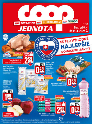 leták COOP Jednota Slovensko