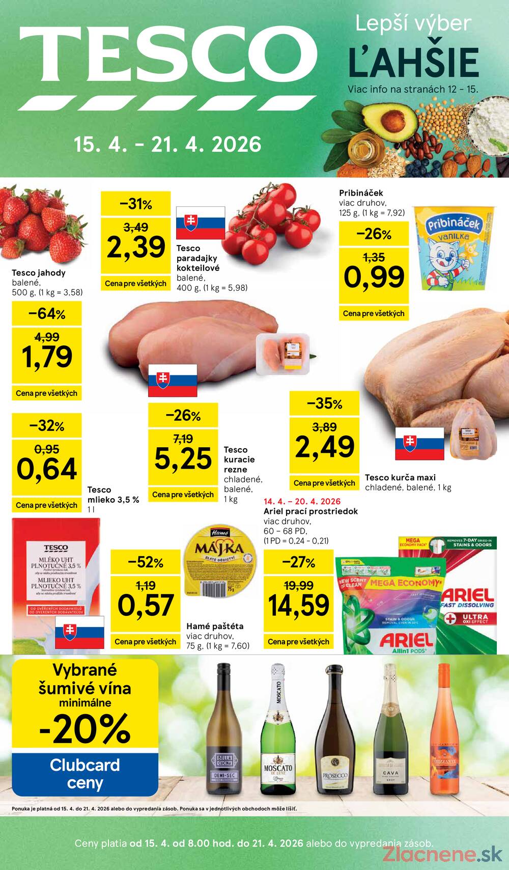 Leták Tesco - Tesco malé hypermarkety 15.4. - 21.4. - strana 1