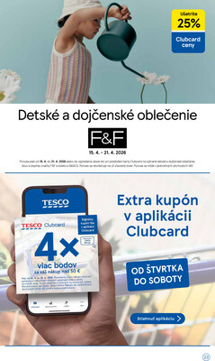Tesco supermarkety od 15.4. do 21.4.2026
