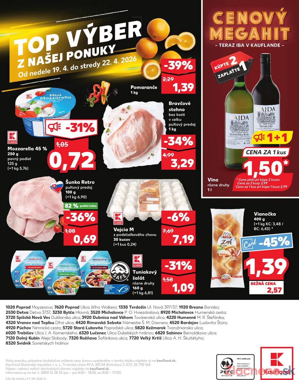 Kaufland 16.4. - 22.4. - Kaufland Púchov