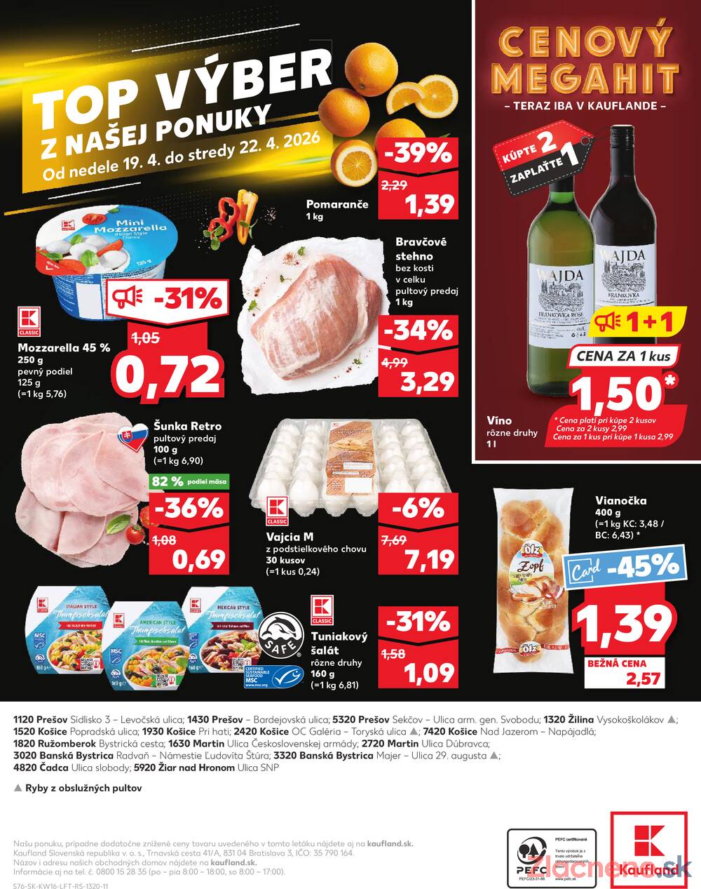 Kaufland 16.4. - 22.4. - Kaufland Žilina