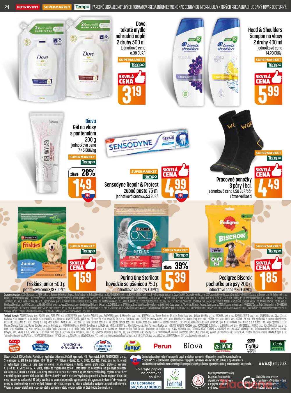 Leták COOP Jednota Slovensko - COOP do 22.4. - strana 24