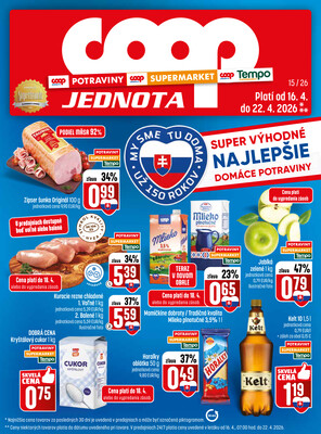 leták COOP Jednota Slovensko