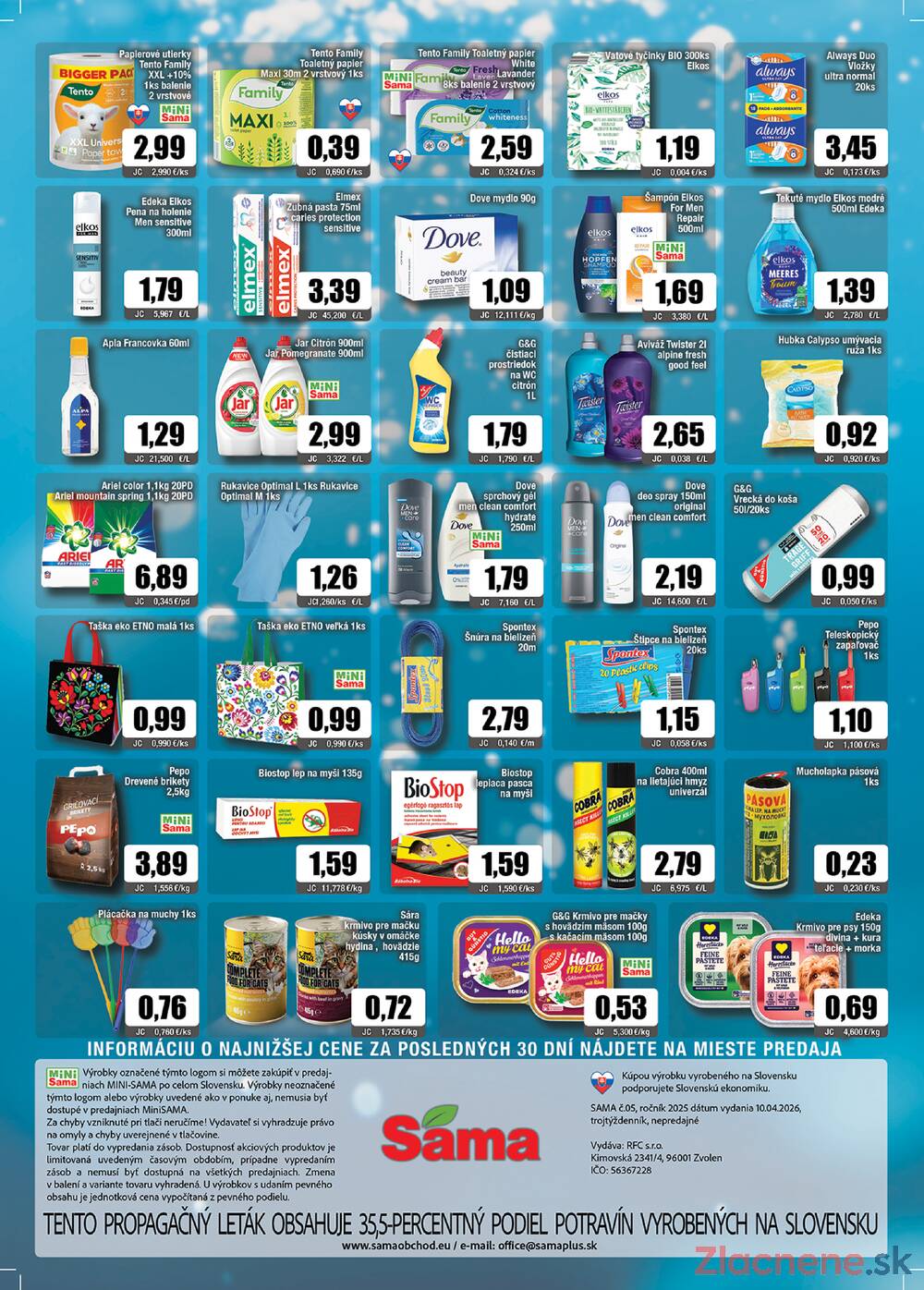Leták SAMA  - SAMA do 28.4. - strana 12