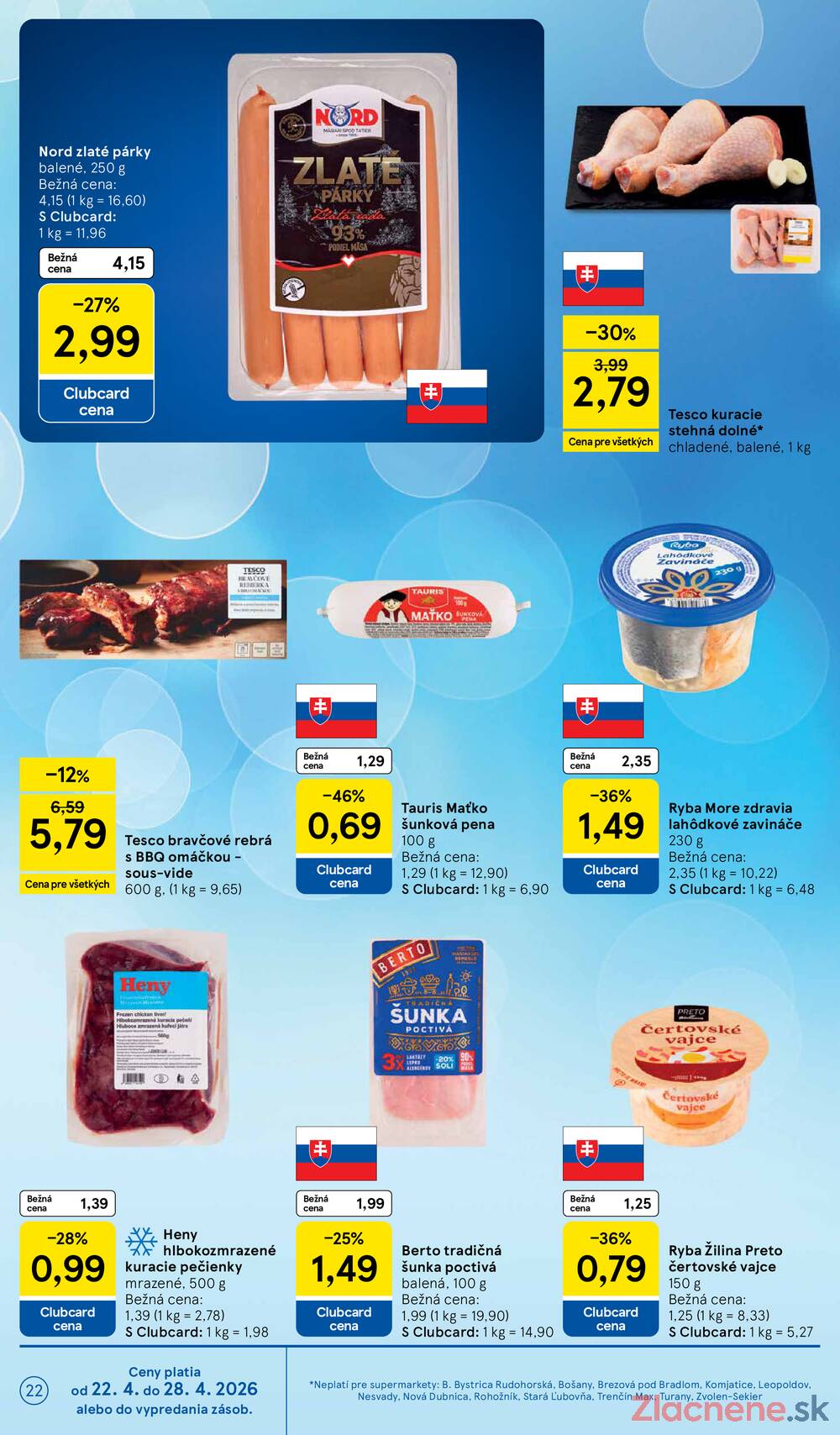 Tesco supermarkety od 22.4. do 28.4.2026