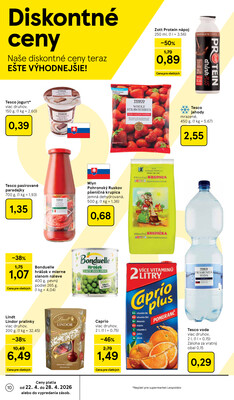 Tesco supermarkety od 22.4. do 28.4.2026