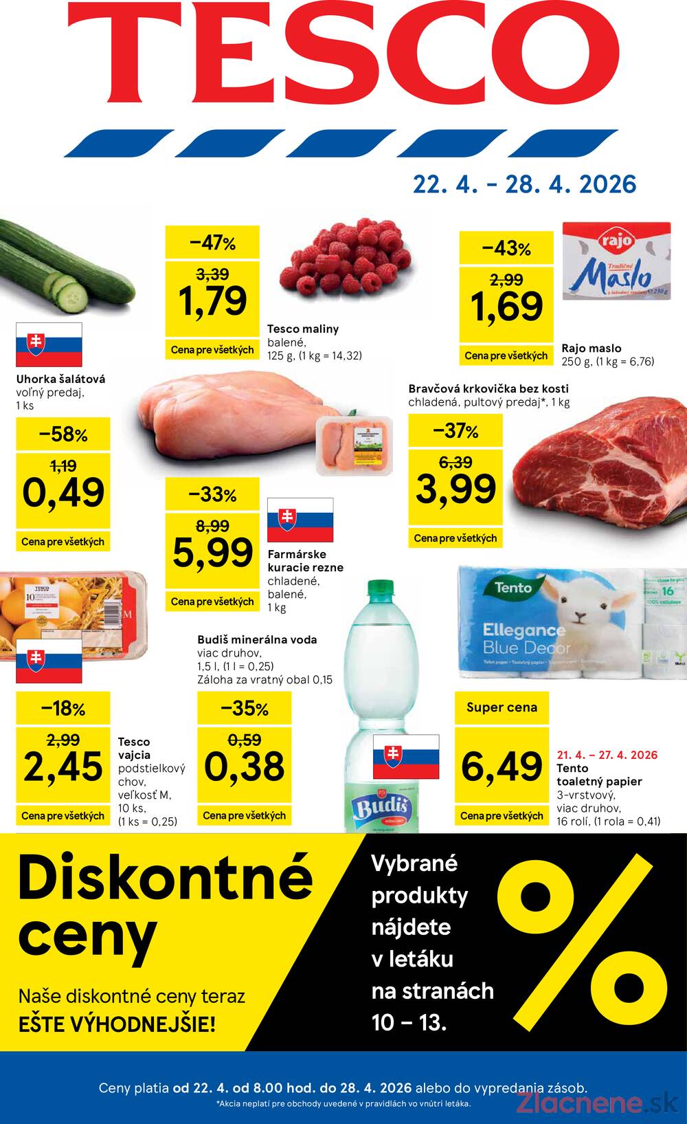 Leták Tesco - Tesco malé hypermarkety 22.4. - 28.4. - strana 1