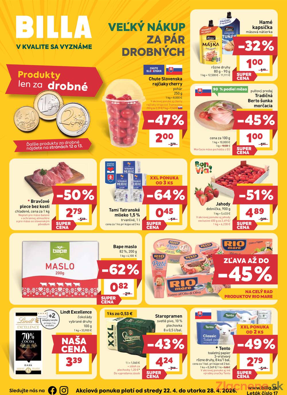 BILLA od 22.4. do 28.4.2026
