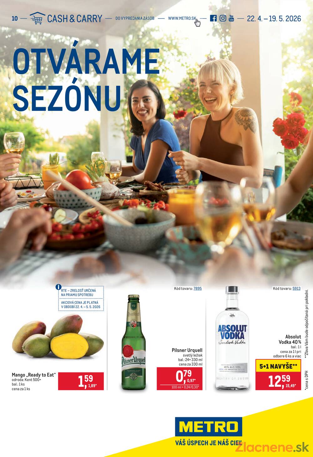 Leták METRO - METRO Otváráme sezónu do 5.5. - strana 1