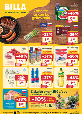 Leták BILLA od 29.4. do 5.5.2026