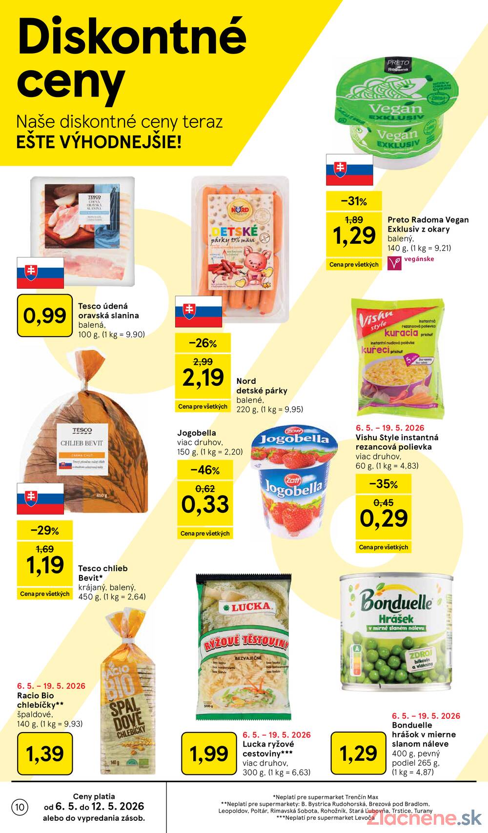 Tesco supermarkety od 6.5. do 12.5.2026