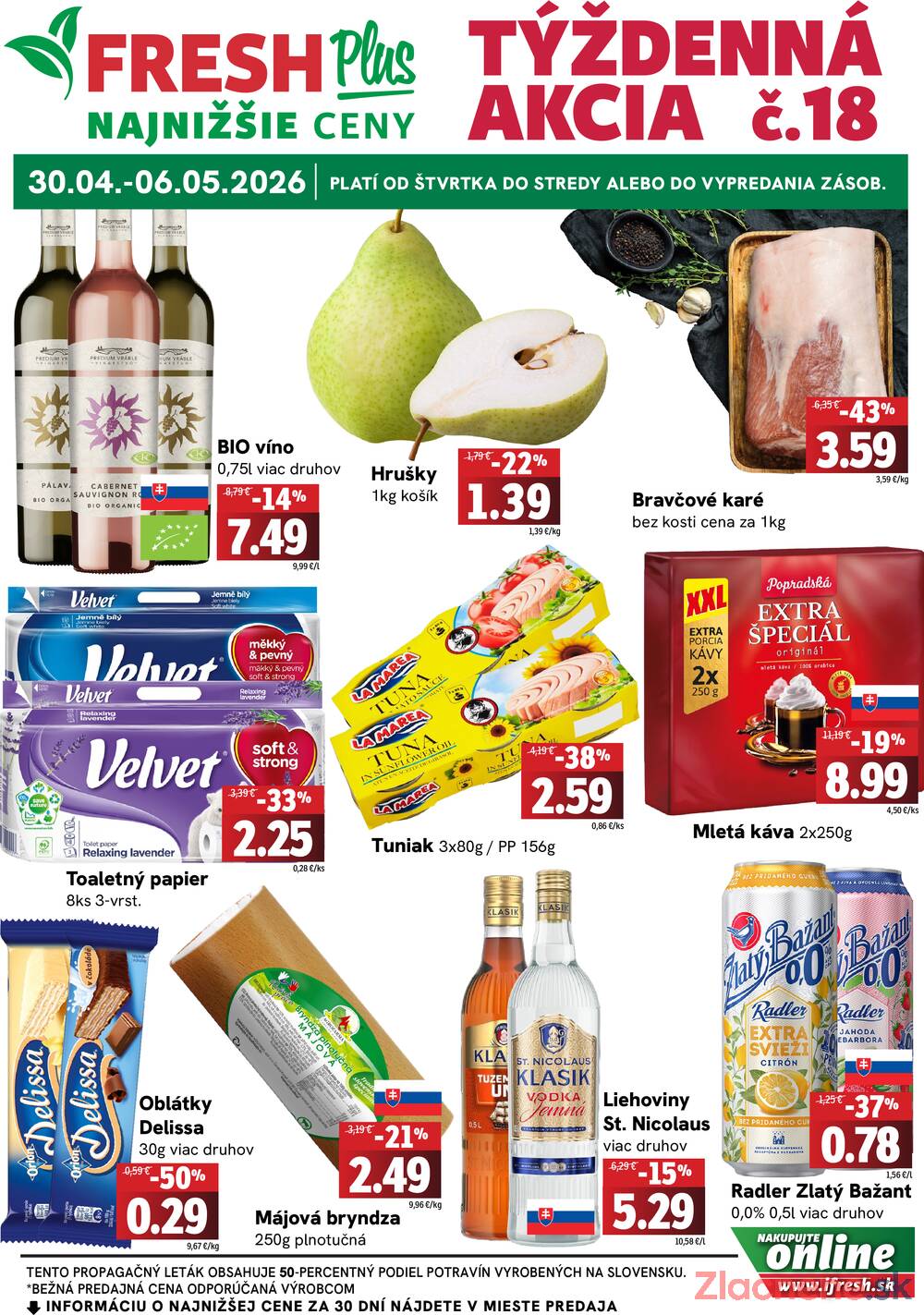 Leták Fresh - Fresh Týždenná akcia FRESH Plus do 6.5. - strana 1