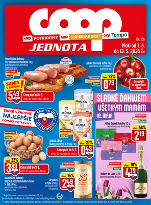 leták COOP Jednota Slovensko