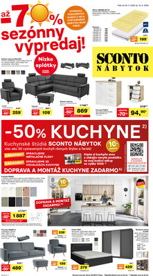 letáky SCONTO nábytok