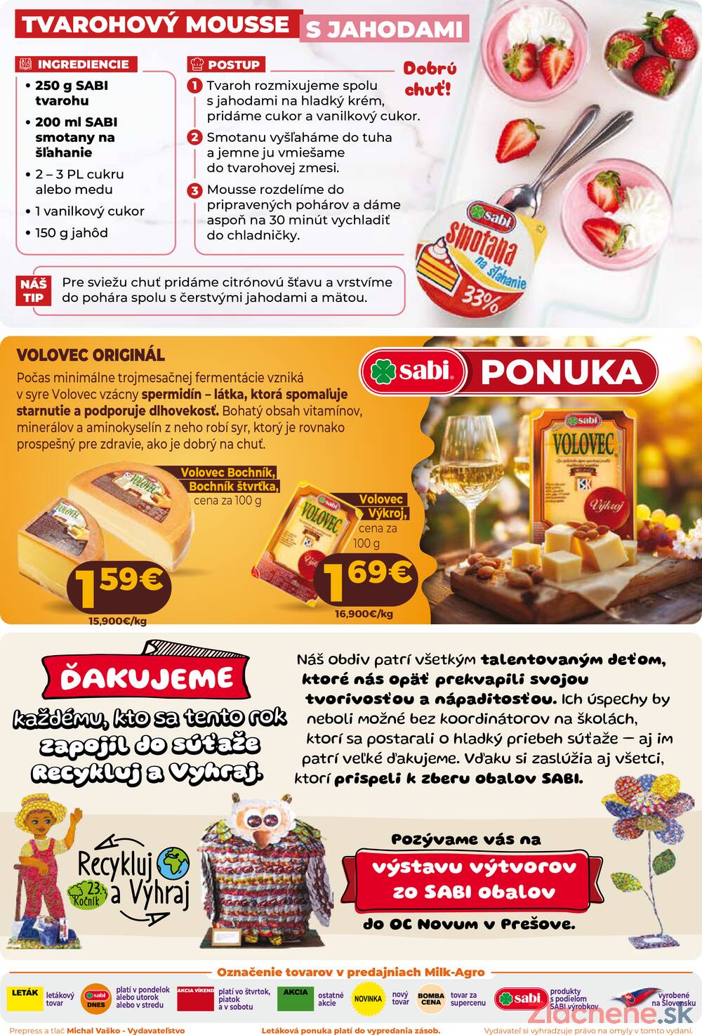 Leták MILK - AGRO - MILK - AGRO do 26.5. - strana 2 Leták MILK - AGRO - MILK - AGRO do 26.5. - strana 2