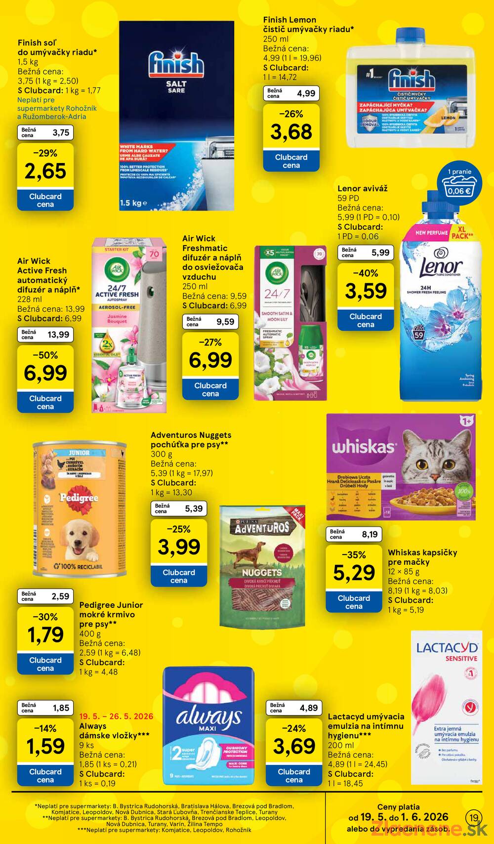 Tesco supermarkety od 20.5. do 26.5.2026