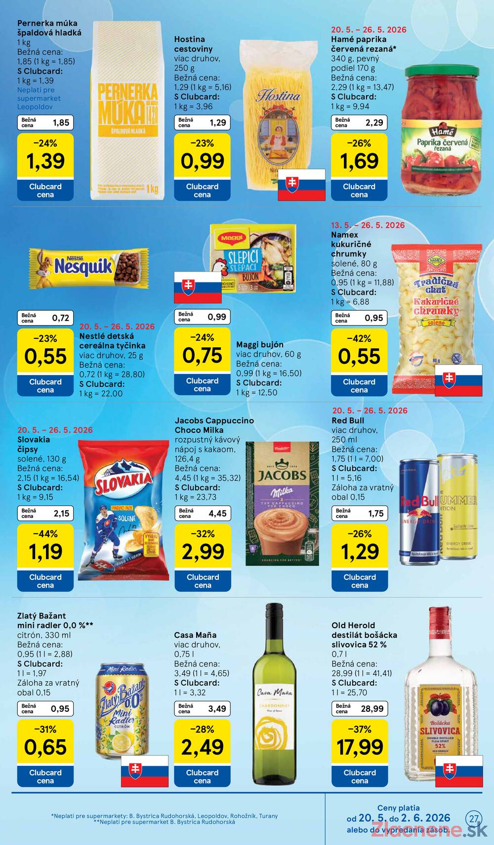 Tesco supermarkety od 20.5. do 26.5.2026