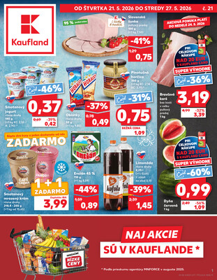 Leták Kaufland 21.5. - 27.5. - Kaufland Trnava - Juh - Bratislavská