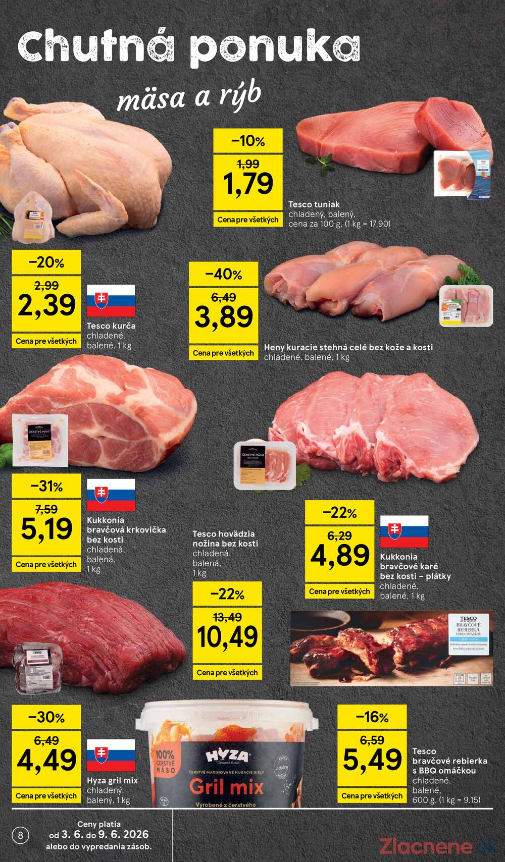 Tesco supermarkety od 3.6. do 9.6.2026