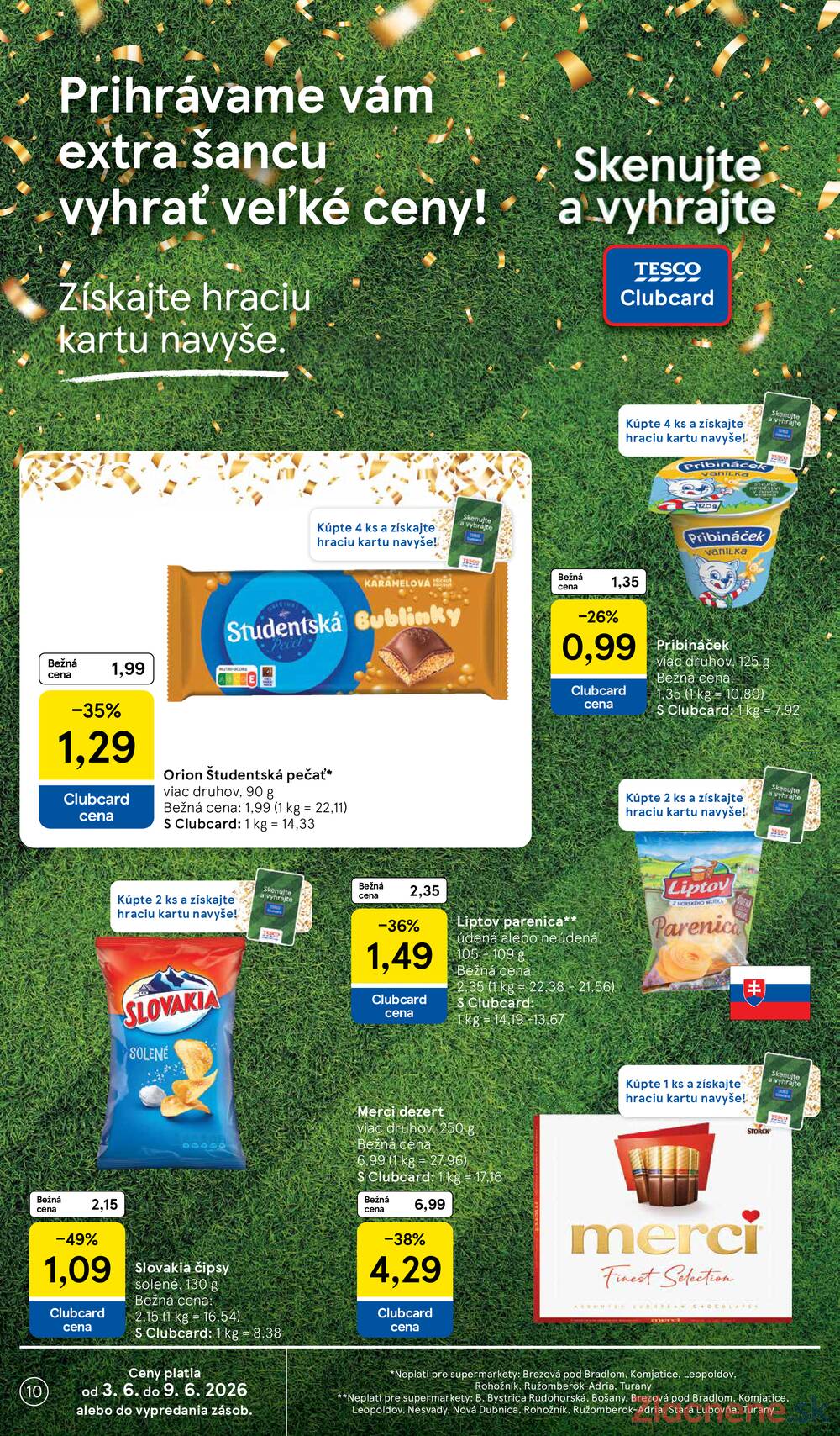 Tesco supermarkety od 3.6. do 9.6.2026