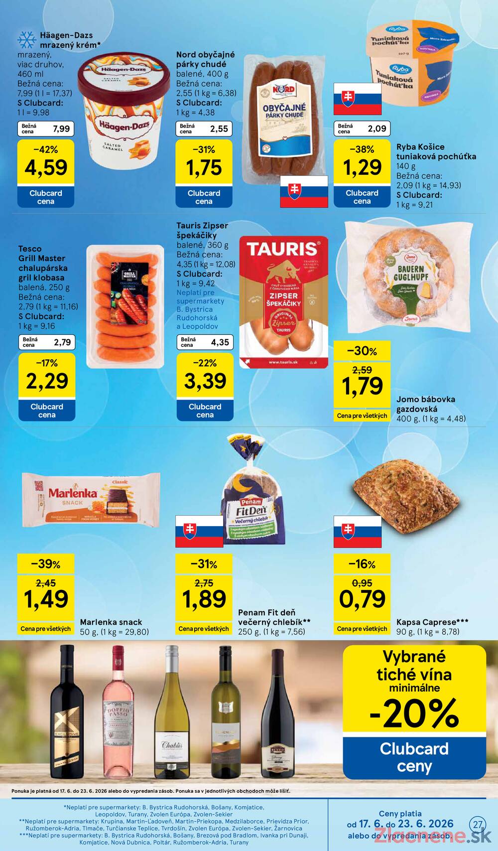Tesco supermarkety od 17.6. do 23.6.2026