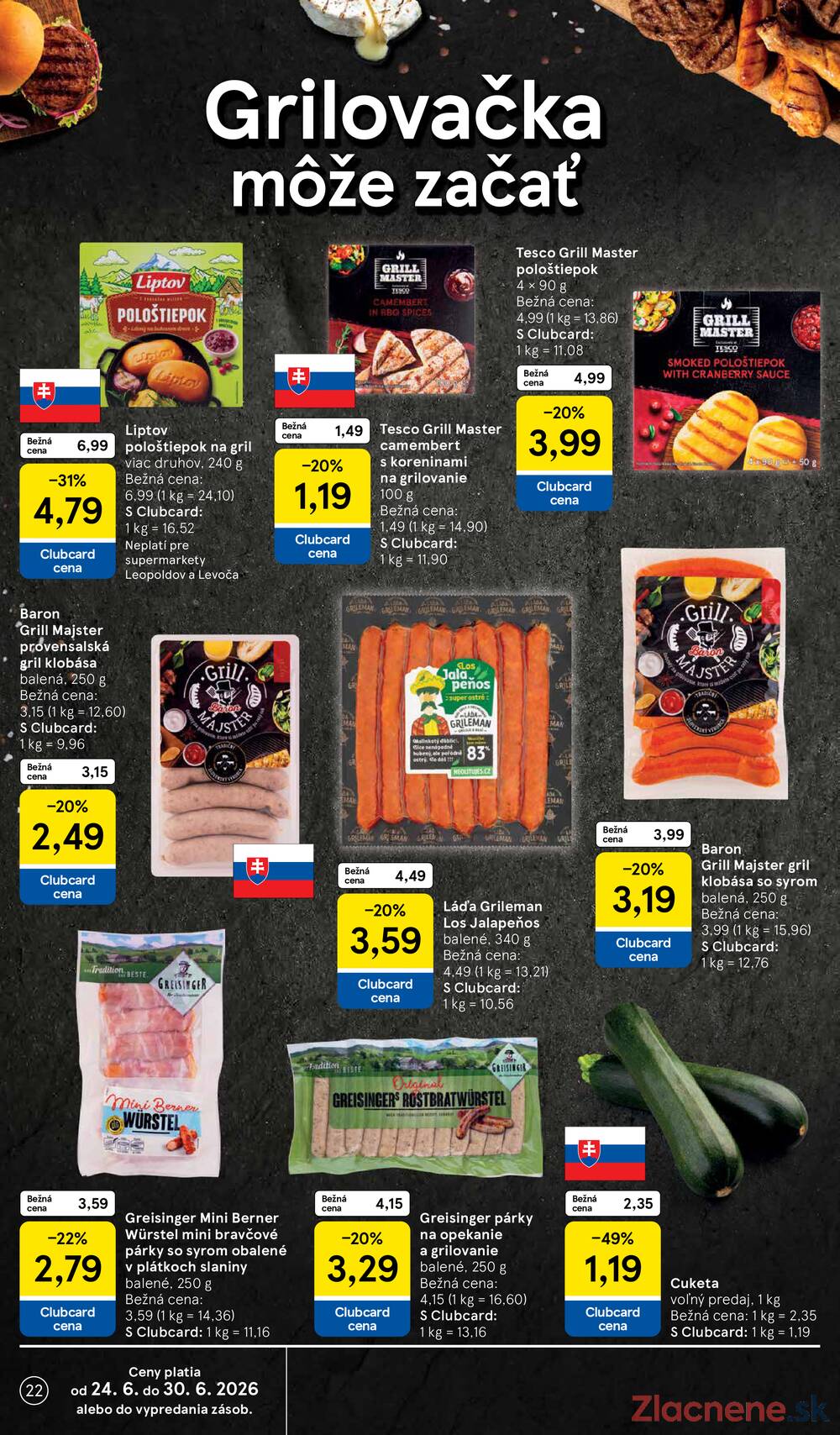 Tesco supermarkety od 24.6. do 30.6.2026