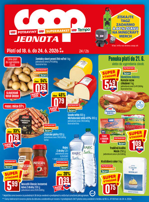 leták COOP Jednota Slovensko