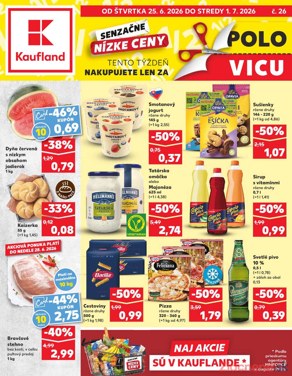 Leták Kaufland - Kaufland 25.6. - 1.7. - Kaufland Michalovce - strana 1