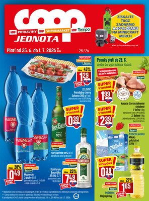 leták COOP Jednota Slovensko