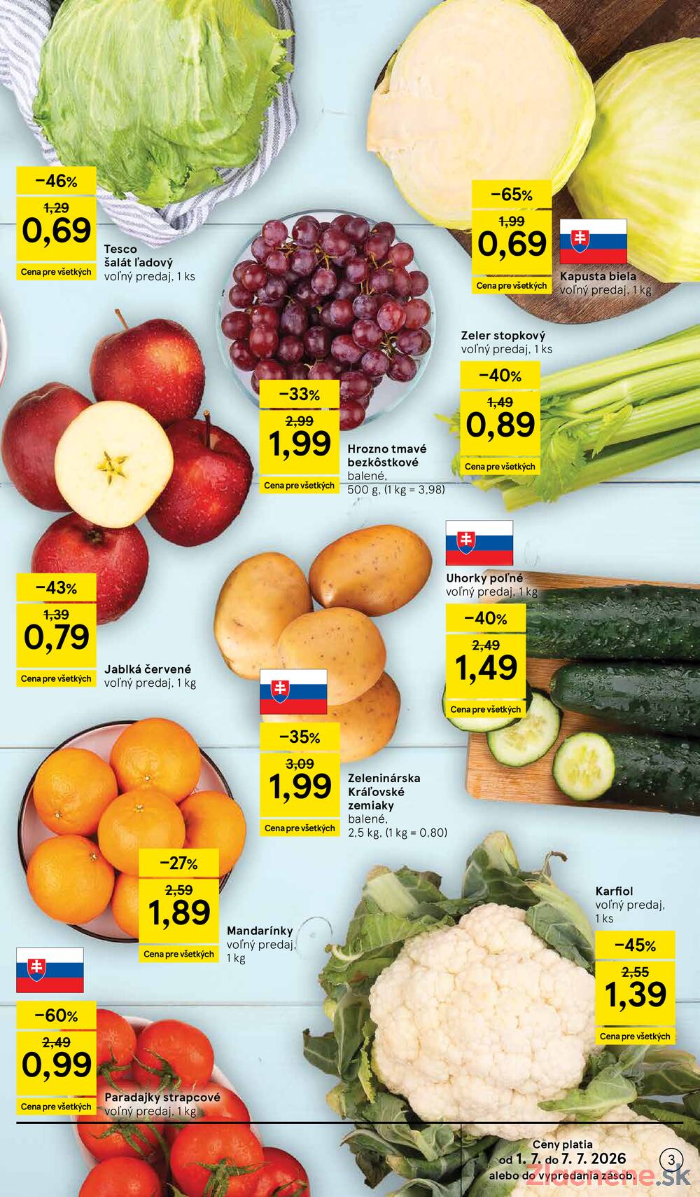 Tesco supermarkety od 1.7. do 7.7.2026