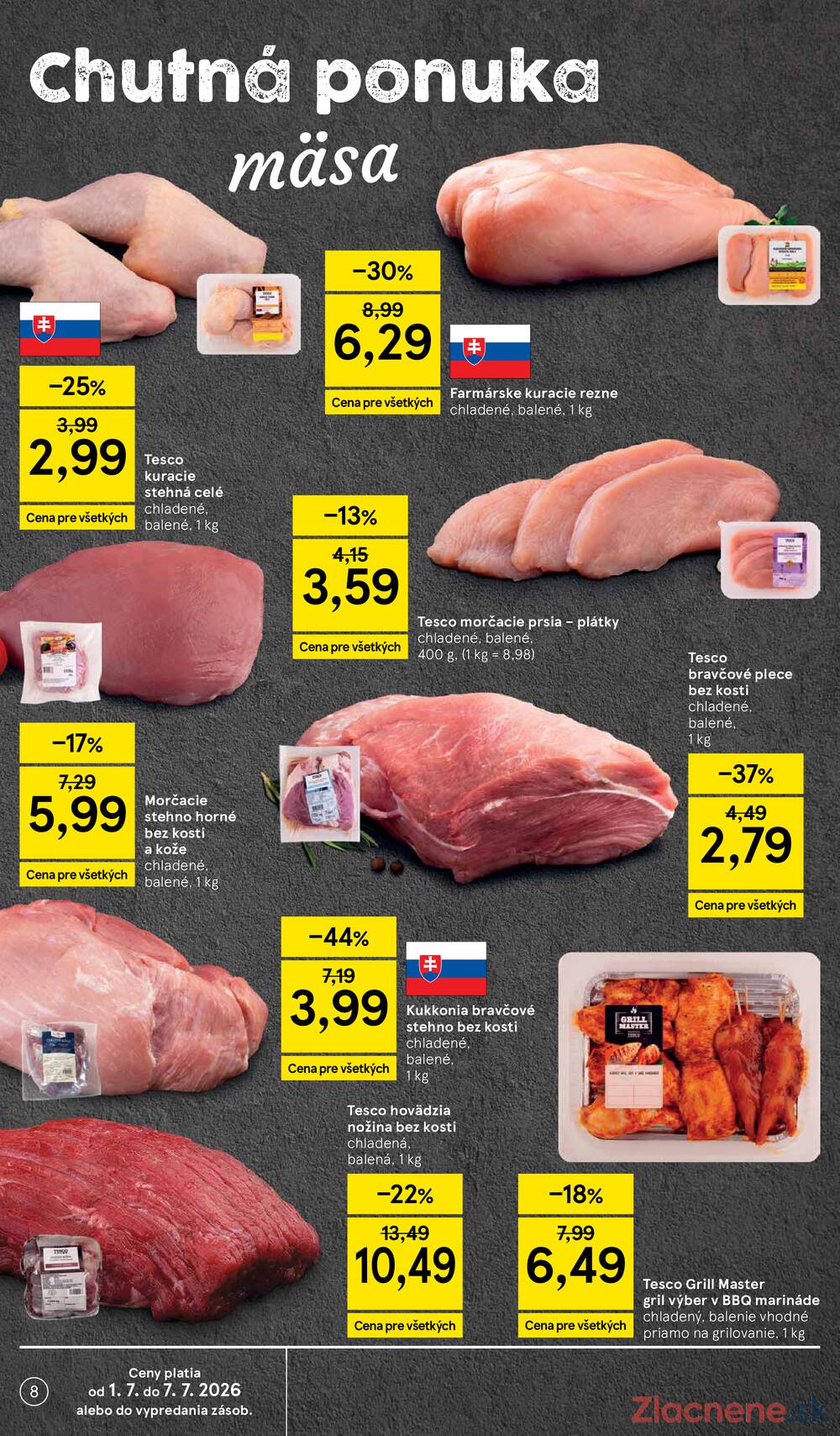 Tesco supermarkety od 1.7. do 7.7.2026