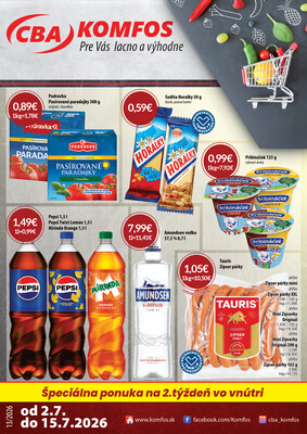 Leták CBA Komfos II. do 15.7.
