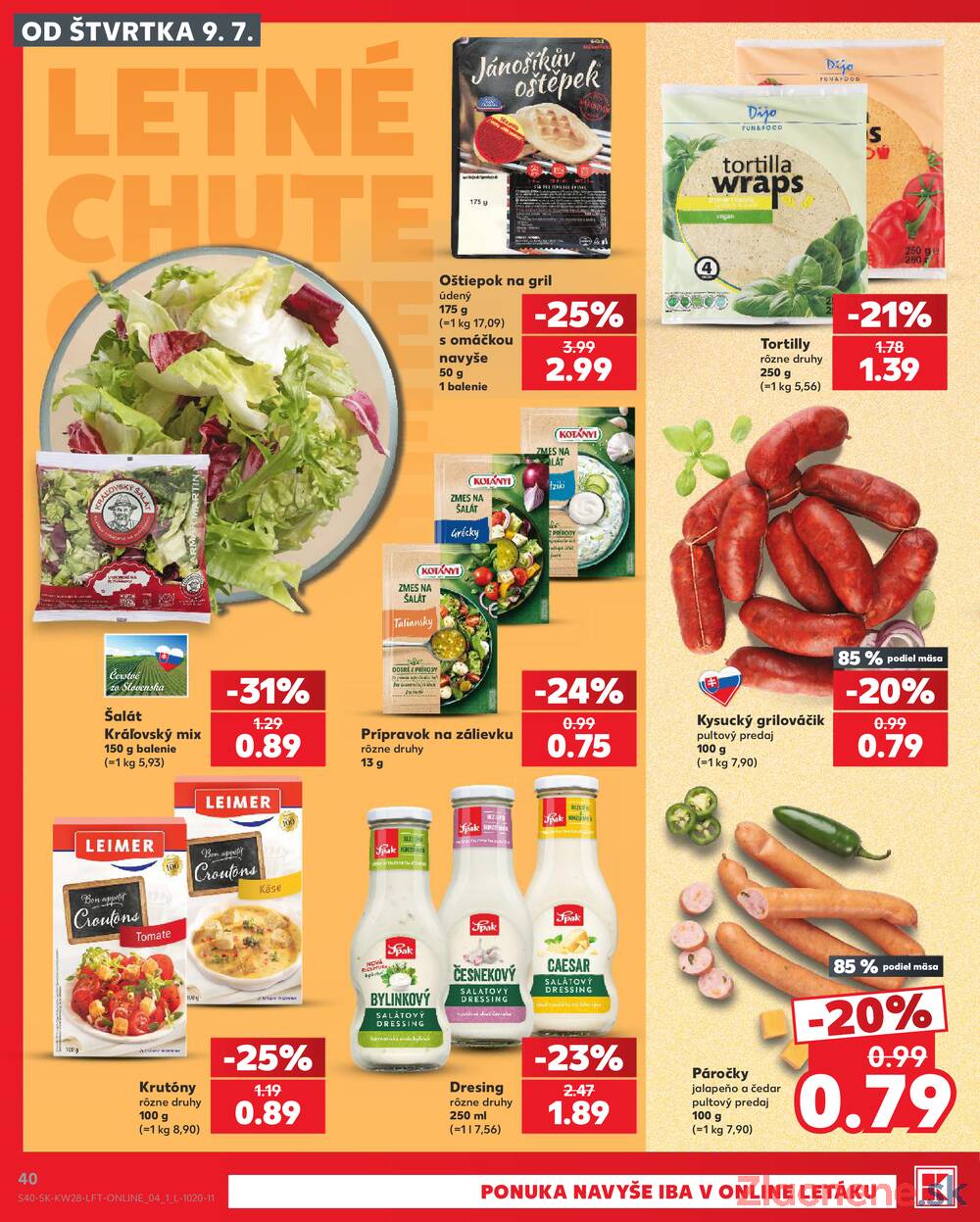 Kaufland 9.7. - 15.7. - Kaufland Stará Ľubovňa