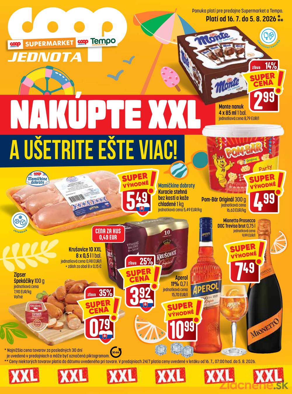 Leták COOP Jednota Slovensko - COOP II. do 5.8. - strana 1