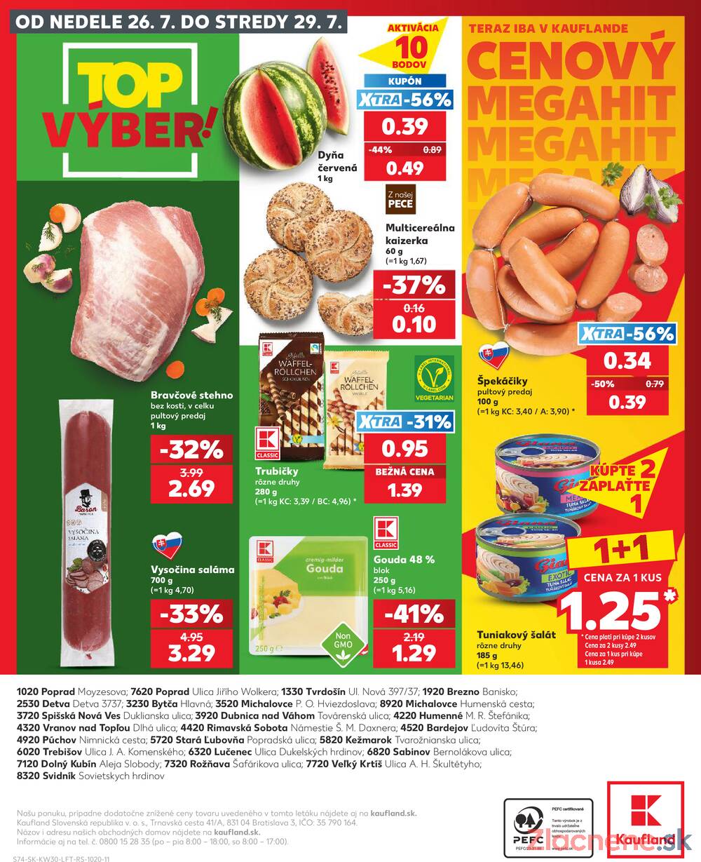 Leták Kaufland - Kaufland 23.7. - 29.7. - Kaufland Michalovce (Humenská cesta) - strana 74