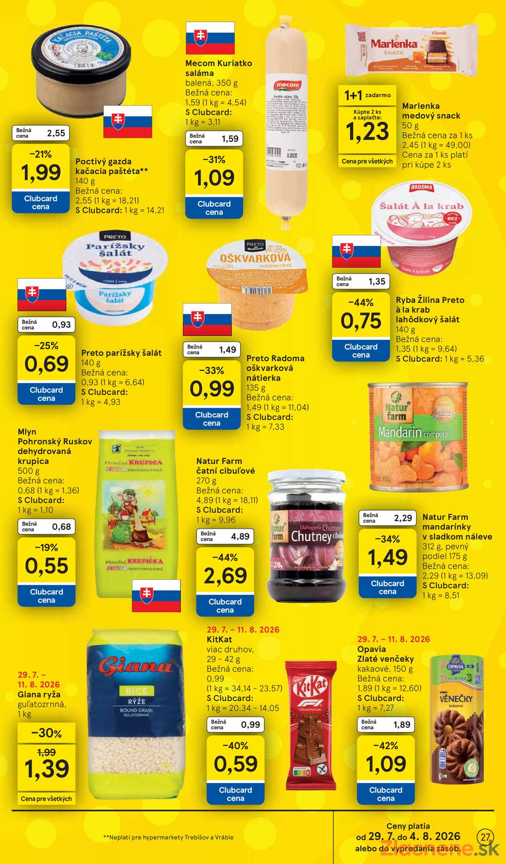 Tesco hypermarkety 29.7. - 4.8.