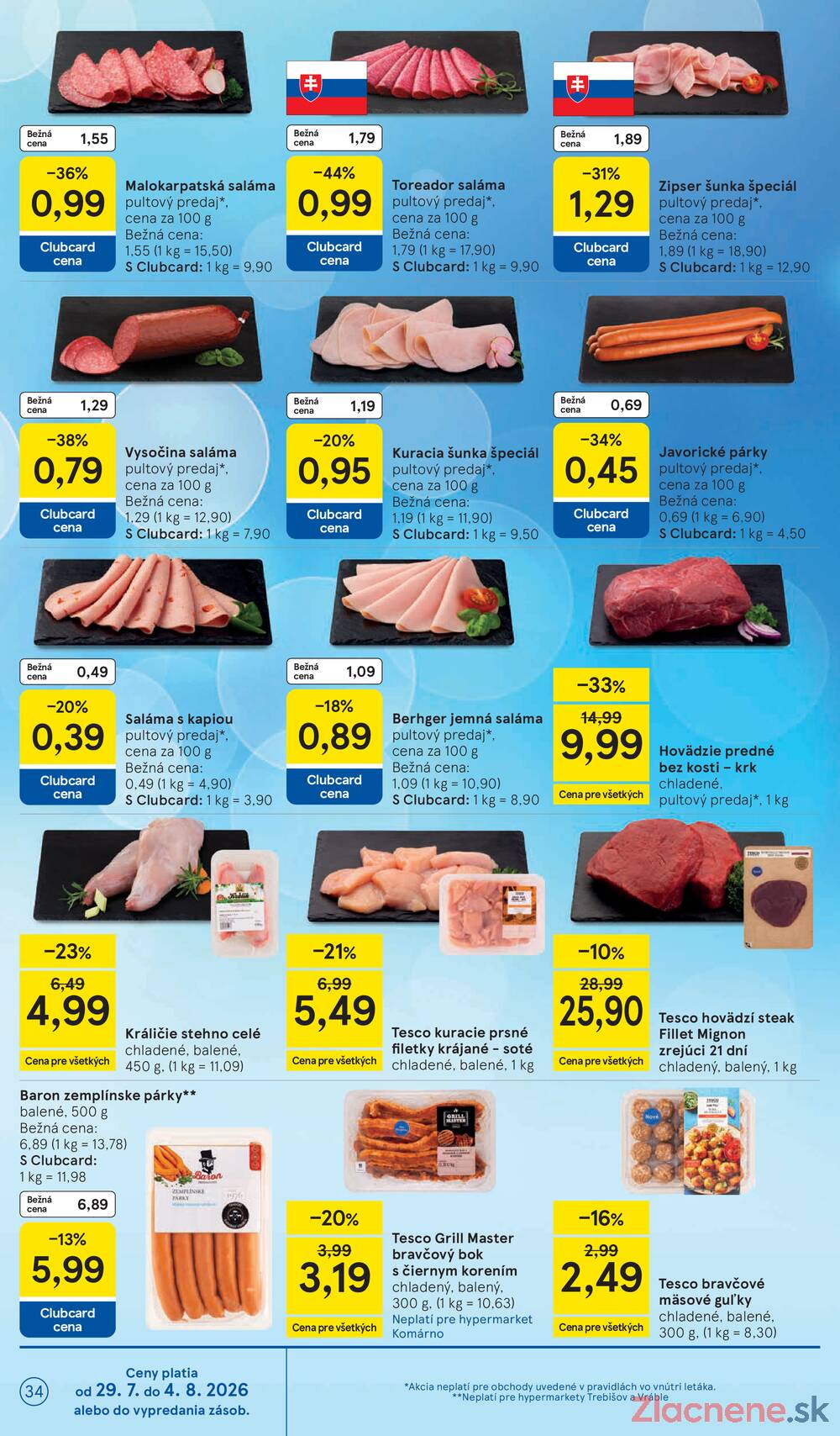 Tesco hypermarkety 29.7. - 4.8.