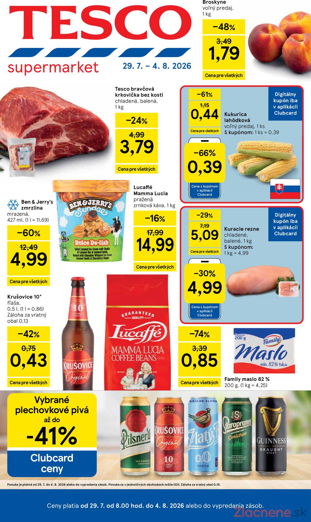 Tesco supermarkety od 29.7. do 4.8.2026
