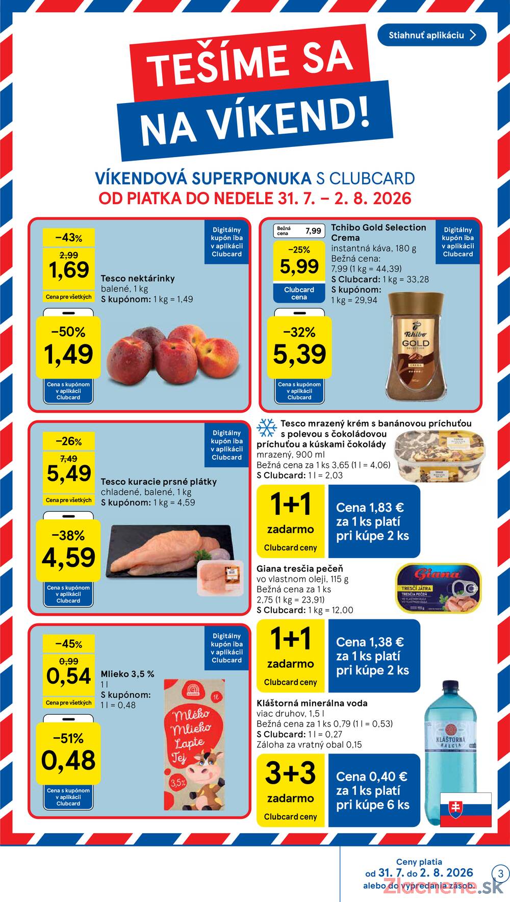 Tesco supermarkety od 29.7. do 4.8.2026