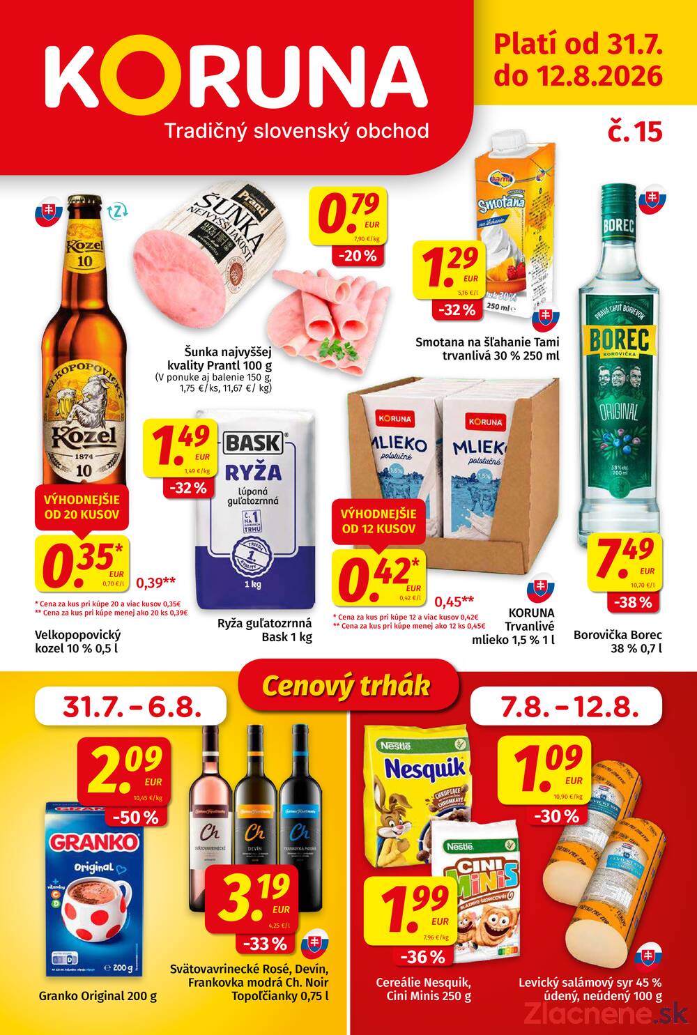 Leták KORUNA - KORUNA do 12.8. - strana 1