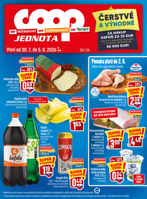 leták COOP Jednota Slovensko