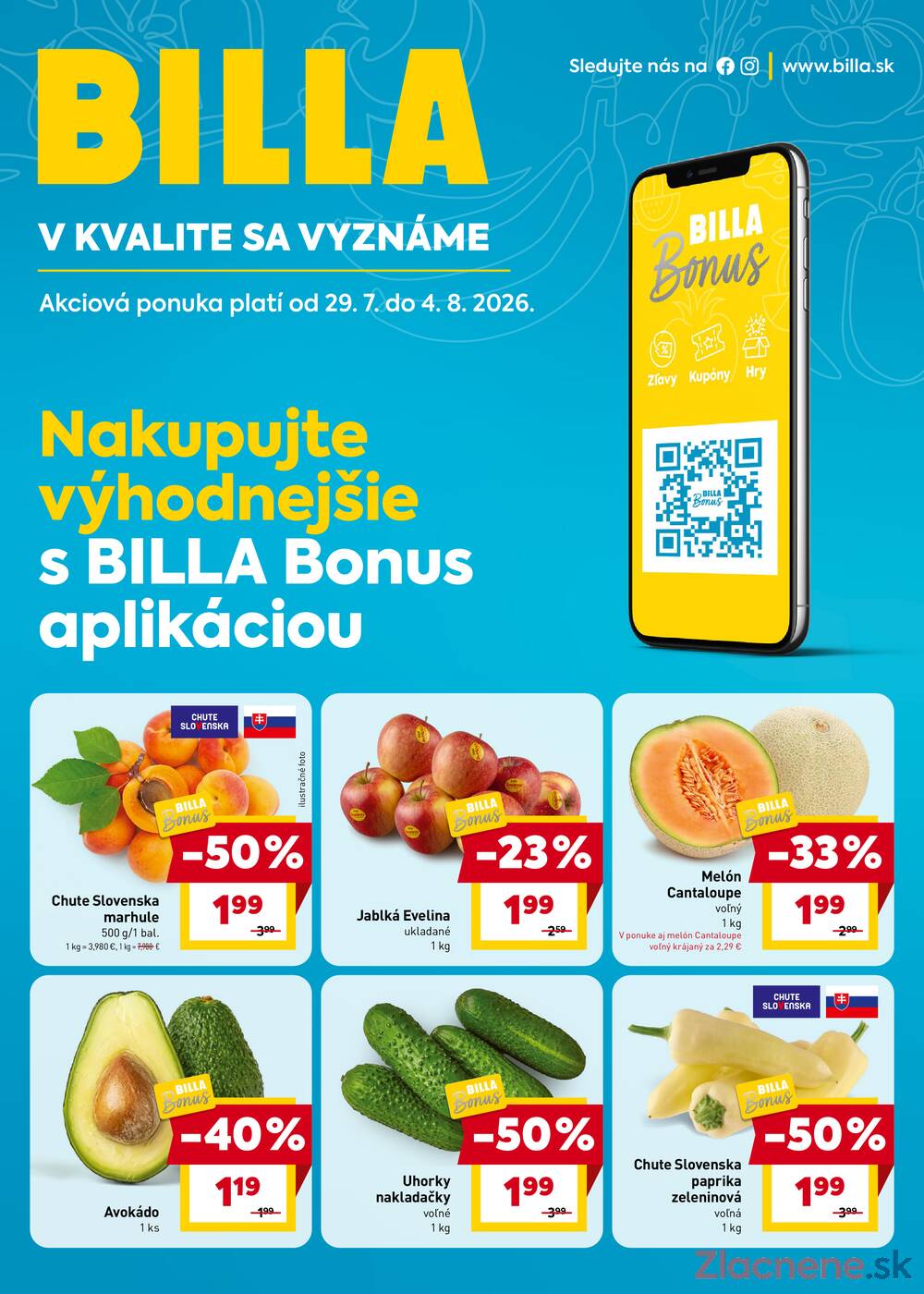 BILLA od 29.7. do 4.8.2026