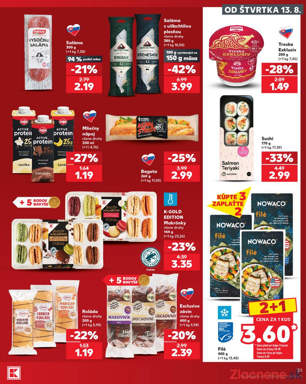 Leták Kaufland - Kaufland 13.8. - 19.8. - Kaufland Spišská Nová Ves - strana 31 Leták Kaufland - Kaufland 13.8. - 19.8. - Kaufland Spišská Nová Ves - strana 31