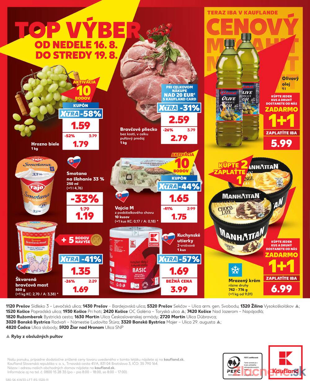 Kaufland 13.8. - 19.8. - Kaufland Ružomberok