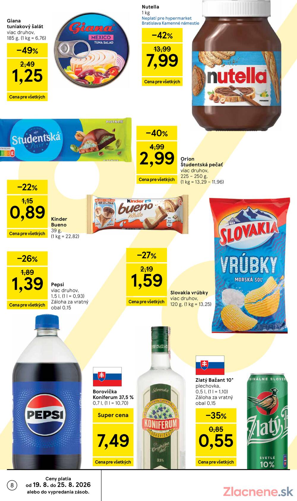 Leták Tesco - Tesco hypermarkety 19.8. - 25.8. - strana 8 Leták Tesco - Tesco hypermarkety 19.8. - 25.8. - strana 8