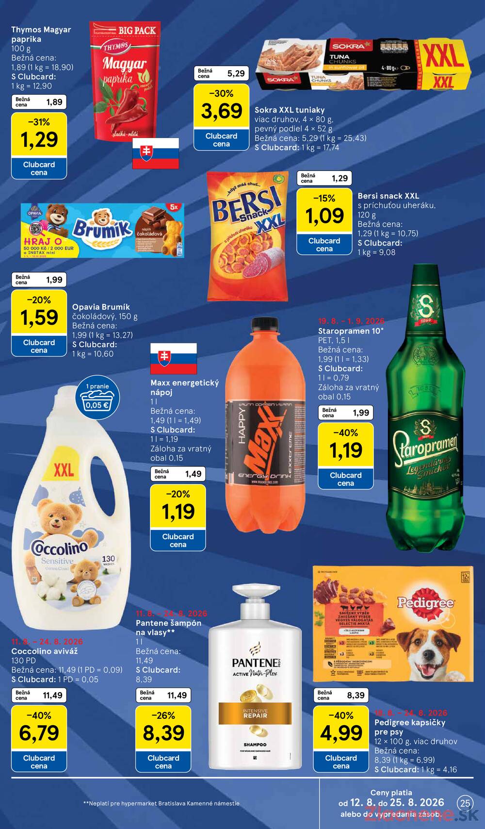 Leták Tesco - Tesco hypermarkety 19.8. - 25.8. - strana 25 Leták Tesco - Tesco hypermarkety 19.8. - 25.8. - strana 25