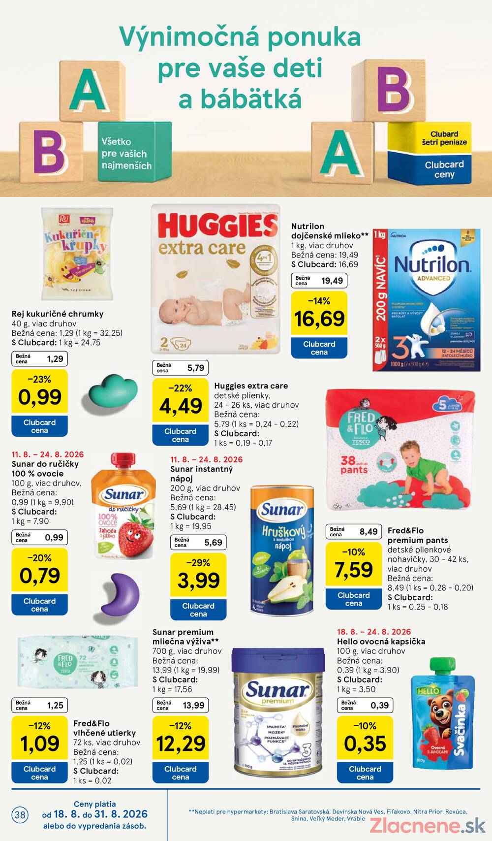 Leták Tesco - Tesco hypermarkety 19.8. - 25.8. - strana 38 Leták Tesco - Tesco hypermarkety 19.8. - 25.8. - strana 38