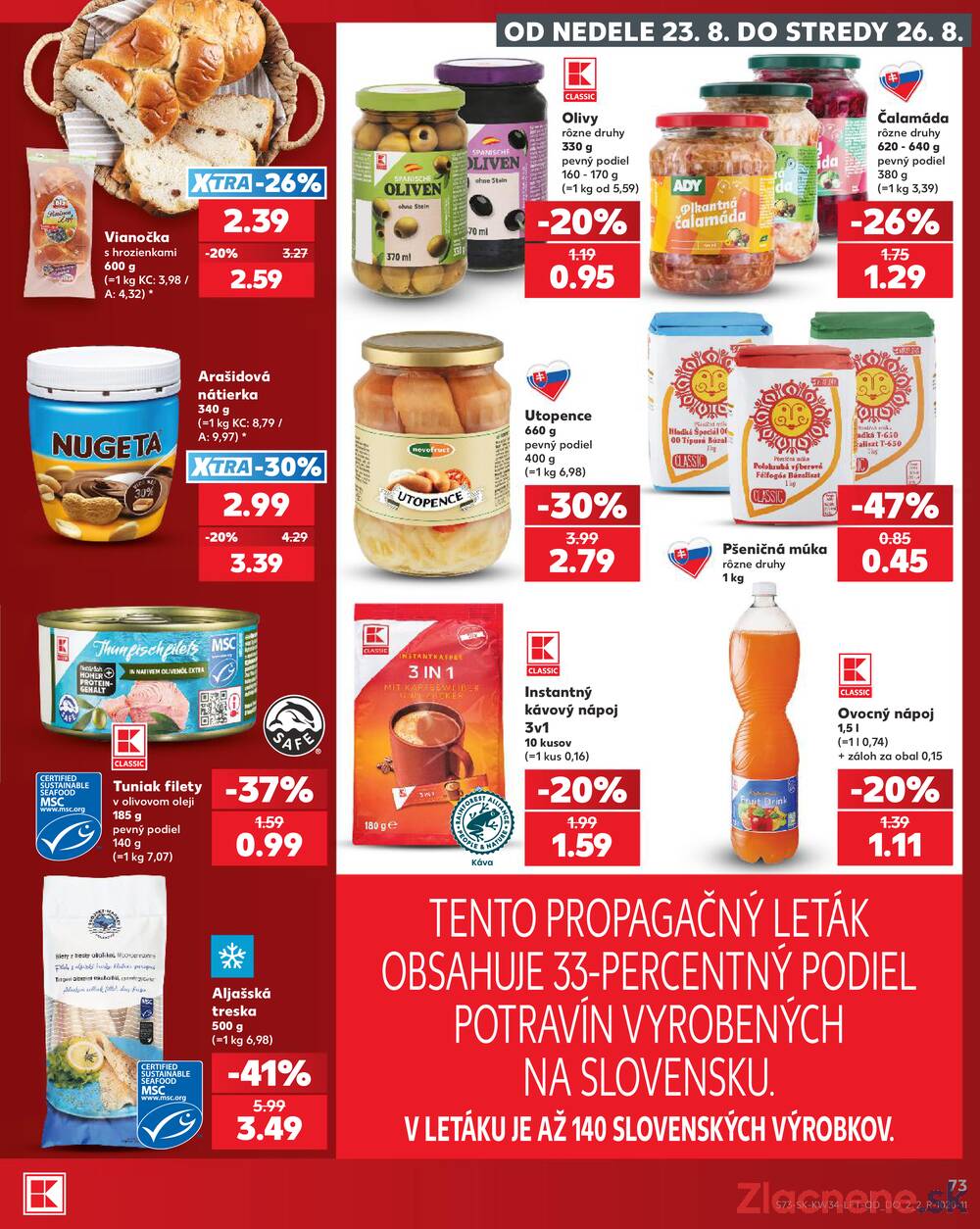 Kaufland 20.8. - 26.8. - Kaufland Vranov nad Topľou