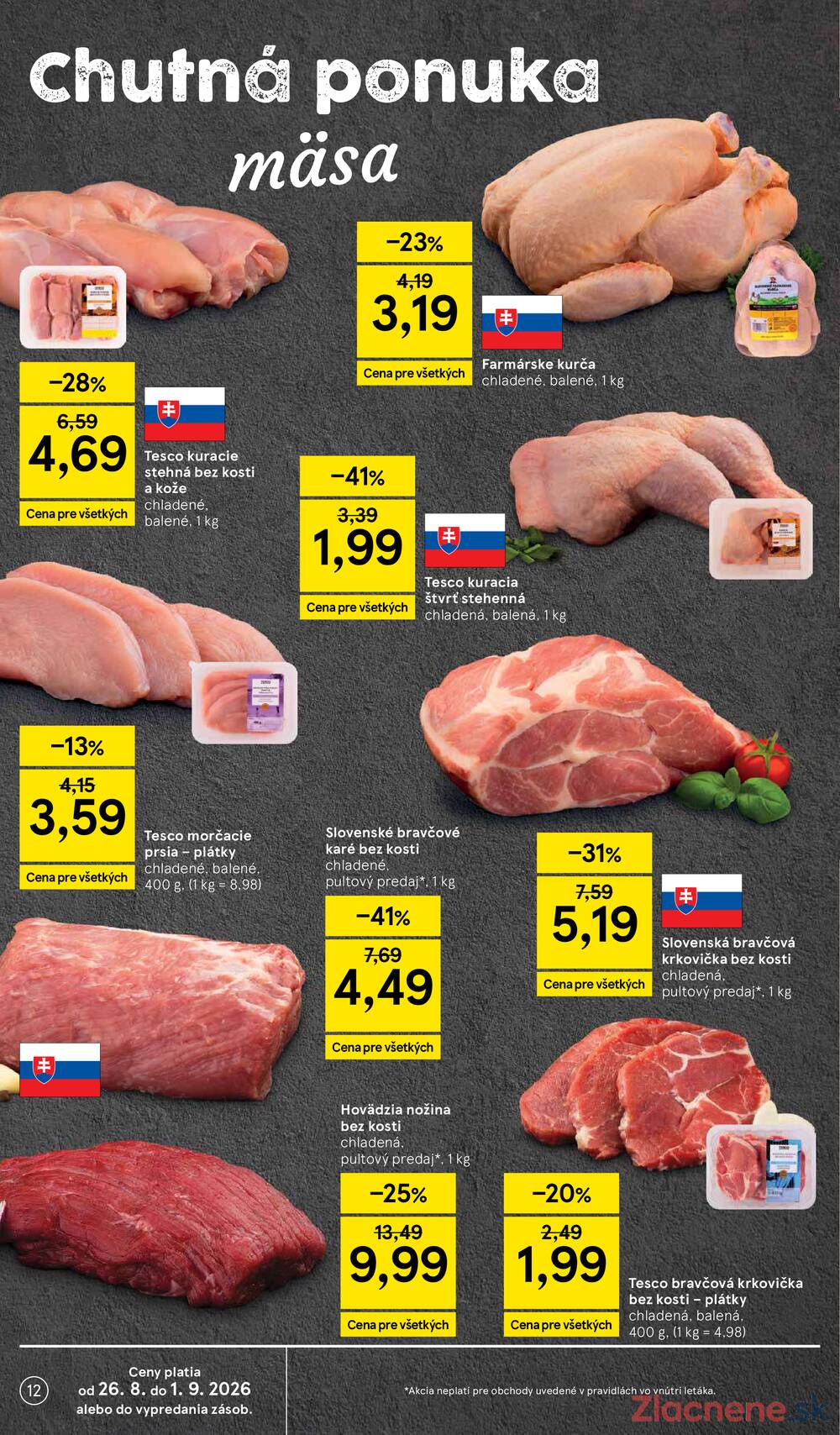 Tesco hypermarkety 26.8. - 1.9.