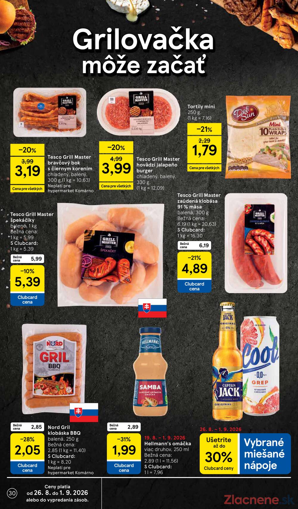 Tesco hypermarkety 26.8. - 1.9.